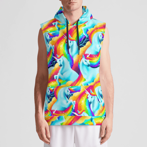 Sleeveless pullover hot sale hoodie