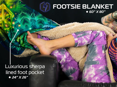 VINTAGE FLOWERS FOOTSIE BLANKET Footed Blanket Electro Threads