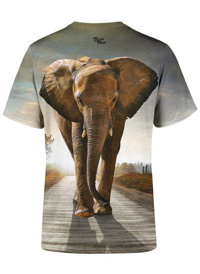 Walking with Elephants Unisex Crew T-Shirts T6