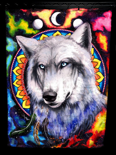 Wolf Galaxy Baby Blanket Baby Blanket Electro Threads